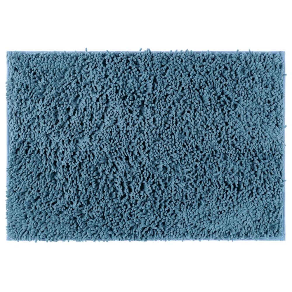 Soft Fluffy Shag Bath Rugs for Bathroom Washable 16" x 24" Blue